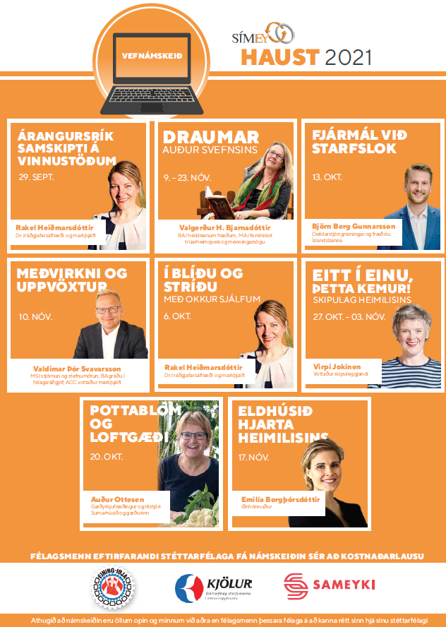 Framboð af námskeiðum hjá Símey