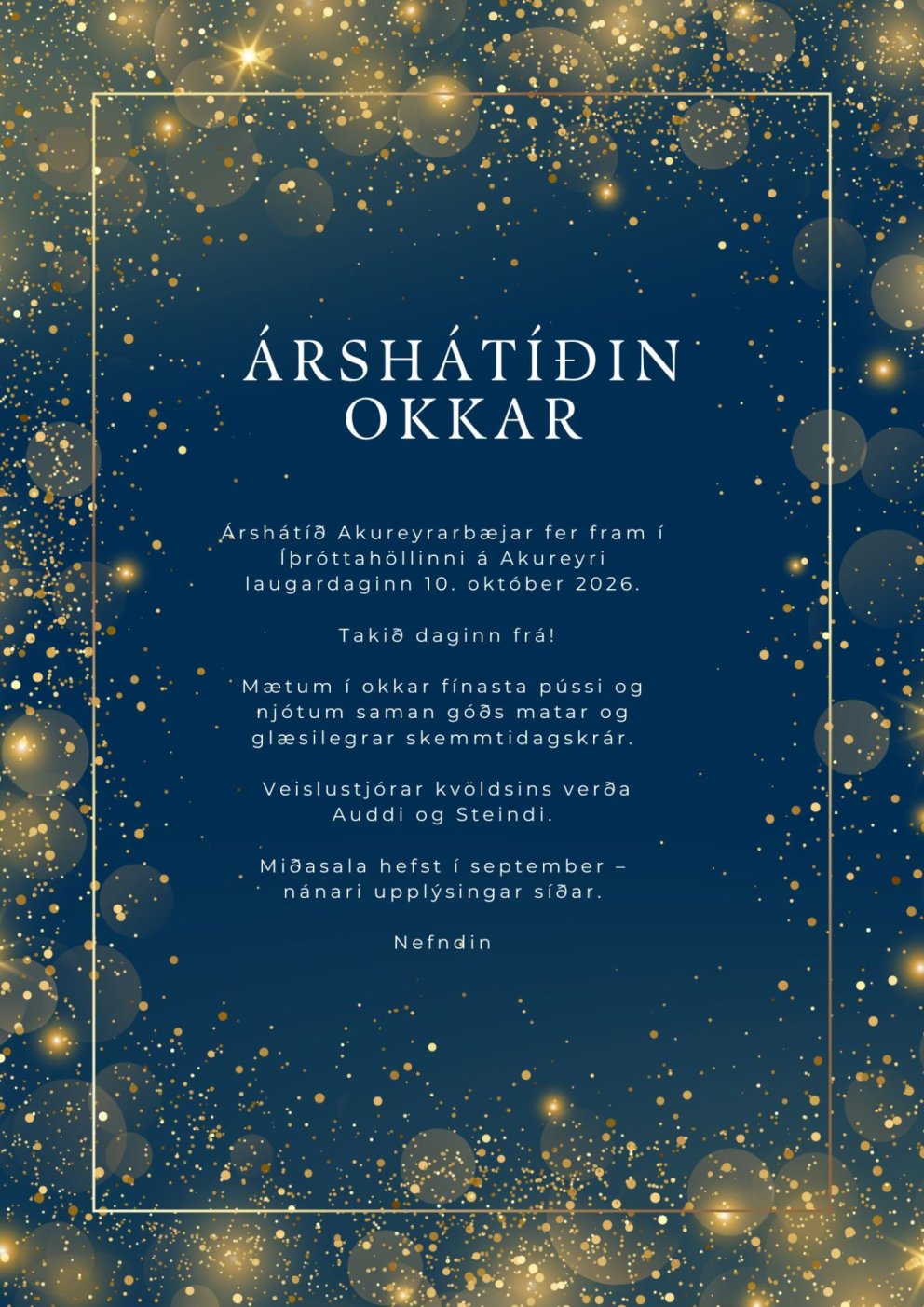 Árshátíð Akureyrarbæjar 10. október - Árshátíðin okkar
