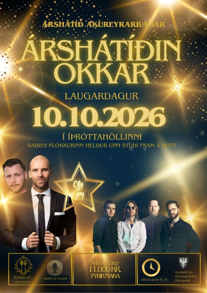Árshátíð Akureyrarbæjar 10.10.2026