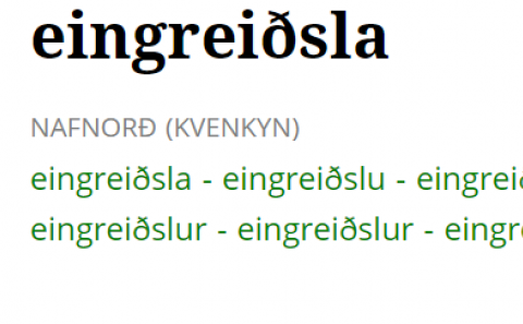 Eingreiðslur samkvæmt kjarasamningum