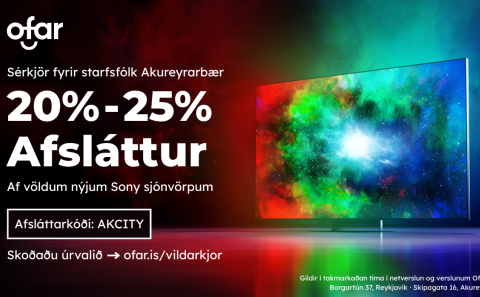 Vildarkjör á nýjum Sony sjónvörpum hjá Ofar