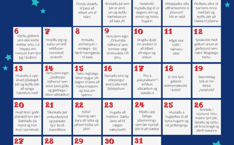 Desember dagatal Heilsuverndar og Streituskólans