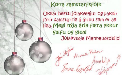 Jólakveðjur frá vinnustöðum Akureyrarbæjar